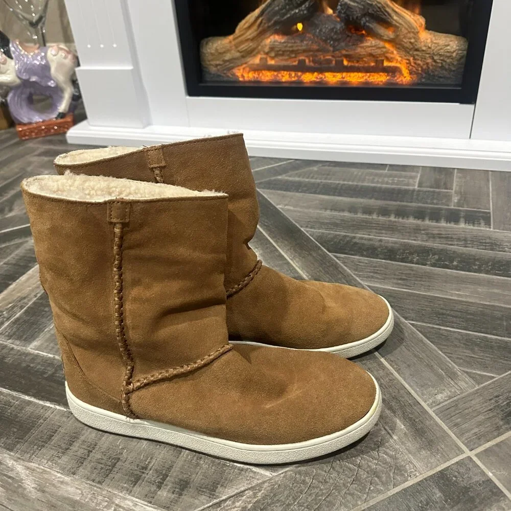 AUTHENTIC UGG Classic Sneaker-Sole Shearling Boots – Chestnut Suede - Picture 6 of 7